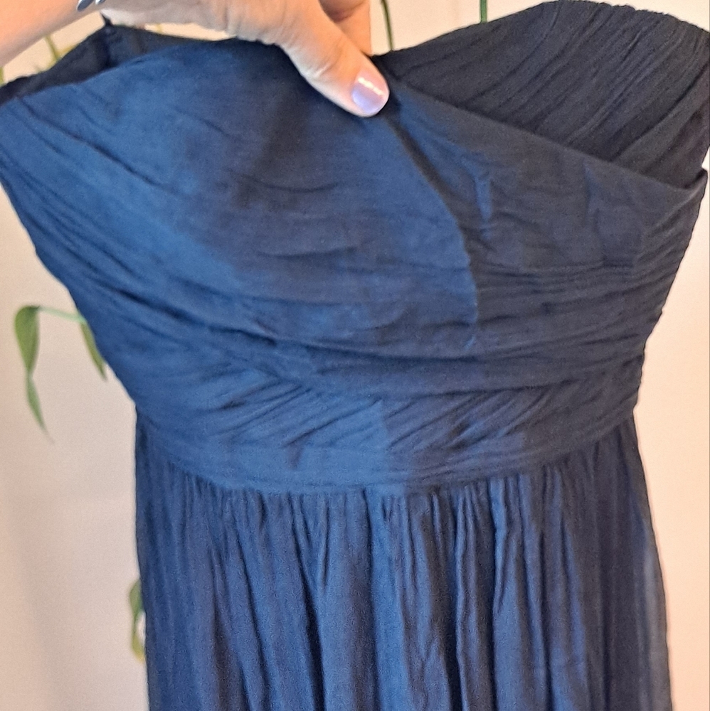 J Crew silk evening cross front gown